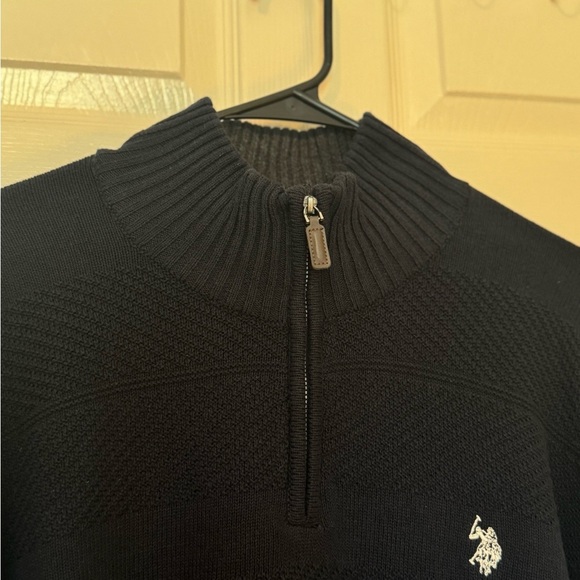 U.S. Polo Assn. Men's Dark Blue Zip-Up Sweater - Picture 3 of 8